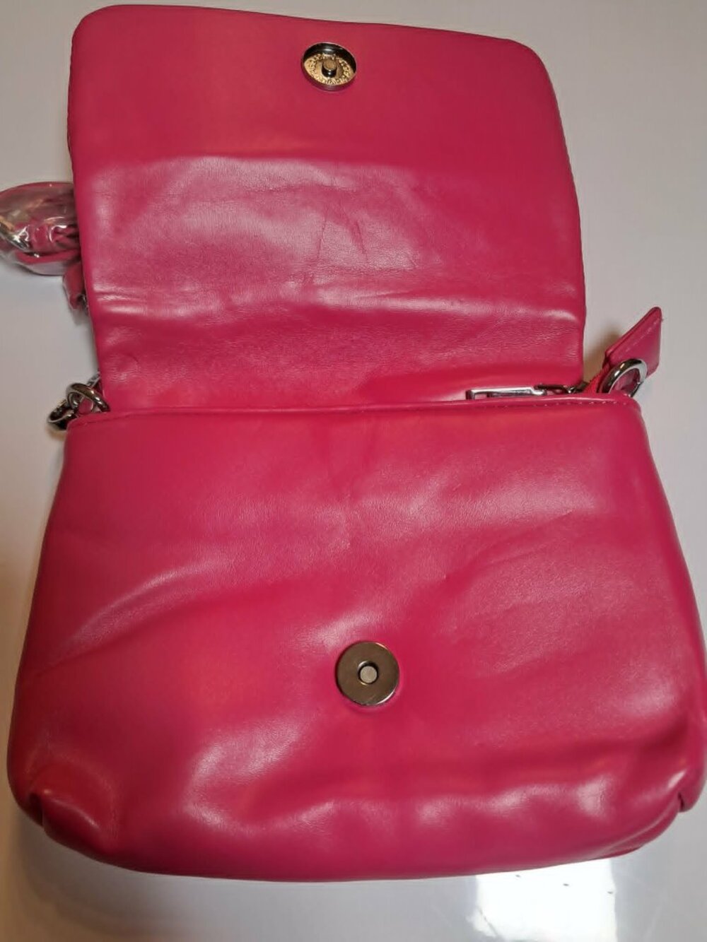 Pink Studded Faux Leather Crossbody Bag - Picture 3 of 8